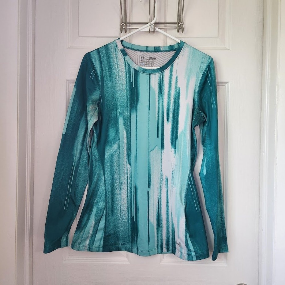 Under Armour ColdGear Infrared Fitted Long‎ Sleeve Top Teal Women's size Med 250